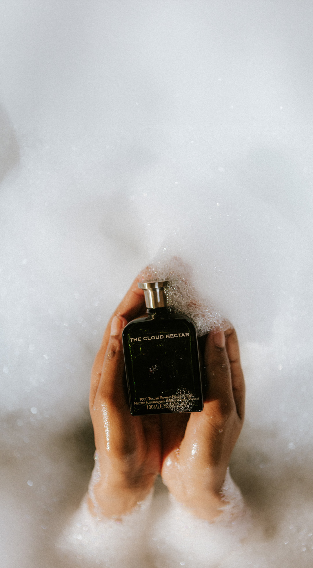 The Cloud Nectar held in foam