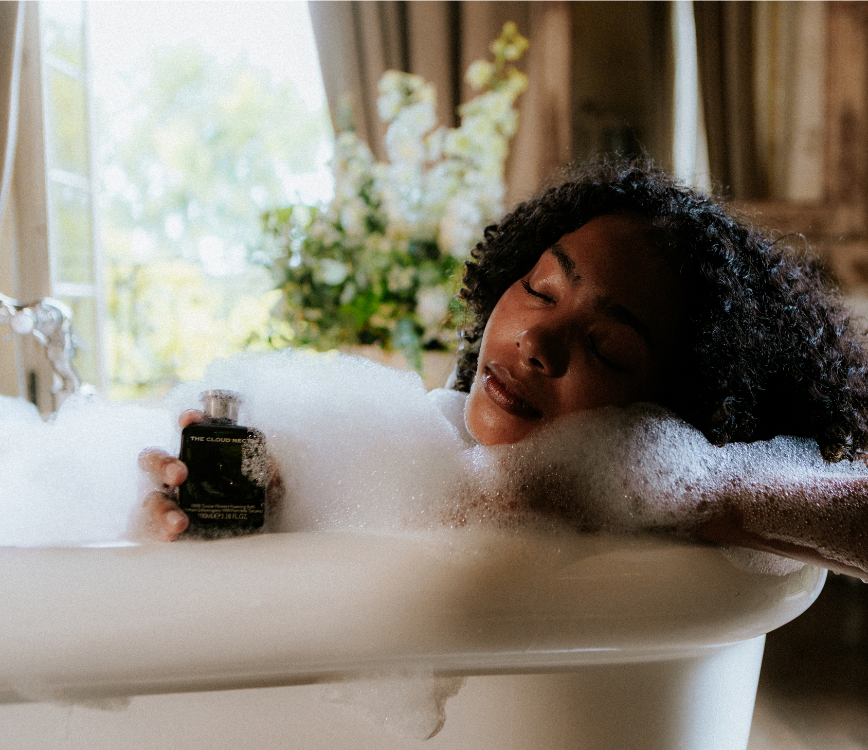 Relaxing in a Cloud Nectar bubble bath